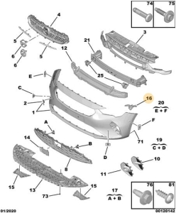 Ślizg przedniego zderzaka corsa f