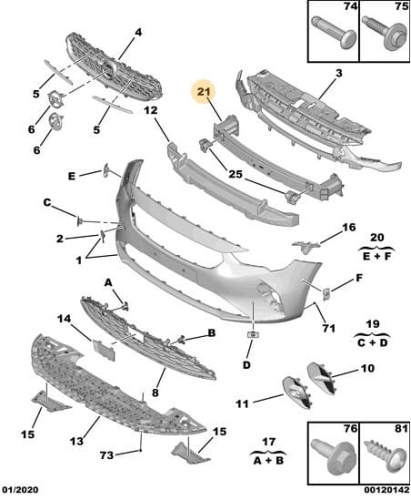 Belka przedniego zderzaka