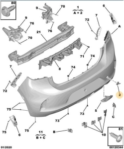 Zaślepka tylnego haka holowniczego 