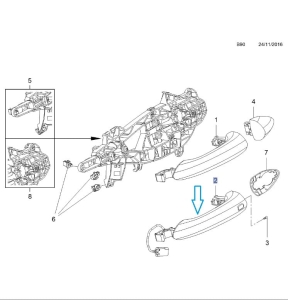 Klamka zewnętrzna przednia Astra K