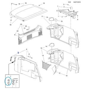 Pokrycie boczka/dostęp do żarówek Insignia A