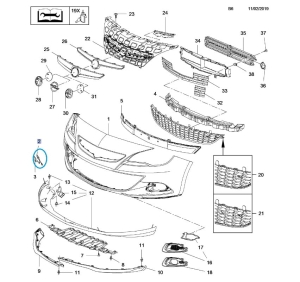 Klapka ucha holowniczego Astra j GTC 