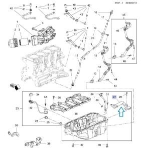 Przewód zasilający pompę oleju 