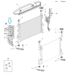 Prowadnica powietrza lewa Corsa E
