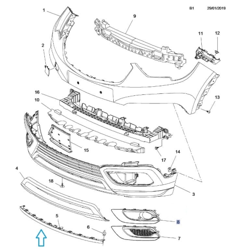 Deflektor przedniego zderzaka