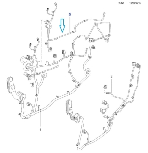 Wiązka przednich drzwi Astra K