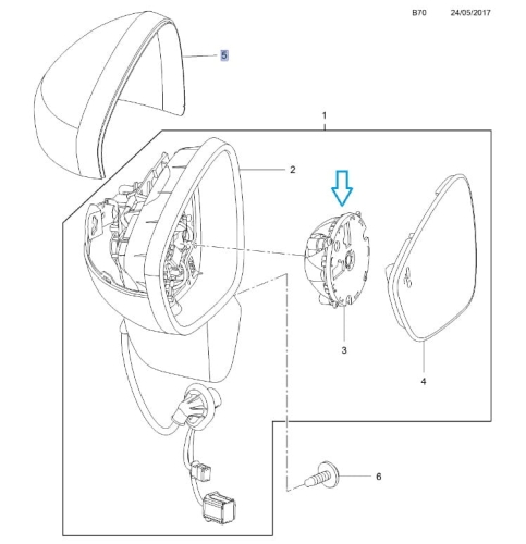 Silniczek lusterka zewnętrznego