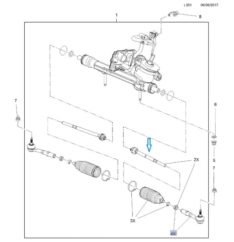 Drążek układu kierowniczego