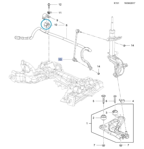 Guma drążka stabilizatora