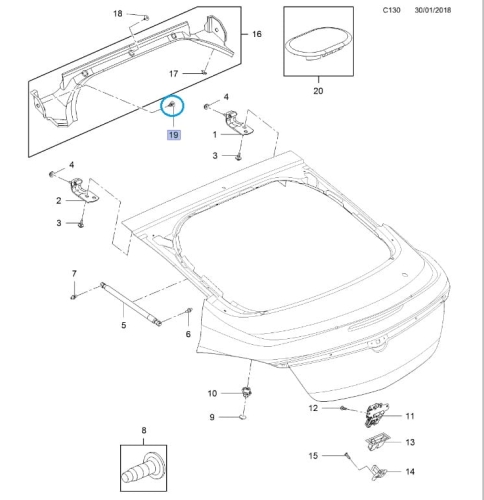 Ustalacz osłony odpływu