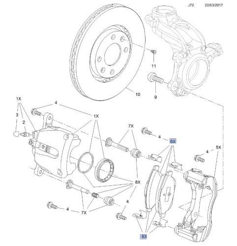 Komplet klocków hamulcowych