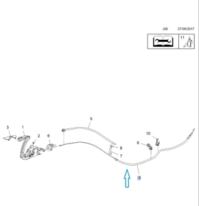 Linka hamulca ręcznego 