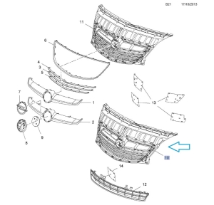 Szkielet kratki chłodnicy 