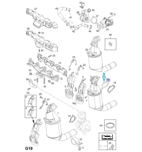 Uszczelka turbosprężarki do katalizatora 1.3