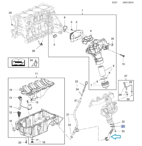 Przewód olejowy zwrotny A16LET
