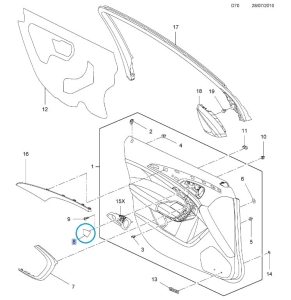 Zaślepka śruby klamki drzwi kierowcy Insignia A