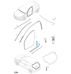 Uszczelka zgarniająca wewn. Astra H GTC