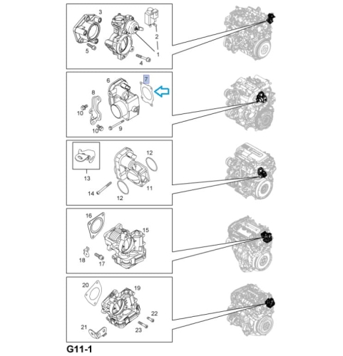 Uszczelka zaworu przepustnicy Astra H 1.7