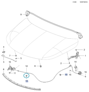 Zacisk ustalający linkę maski Karl