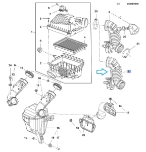 Przewód kolankowy filtra powietrza Karl
