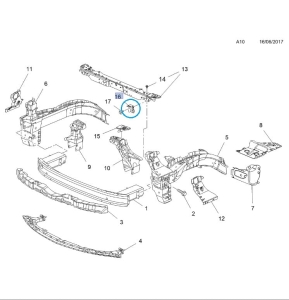 Wspornik mocowania reflektora Astra J