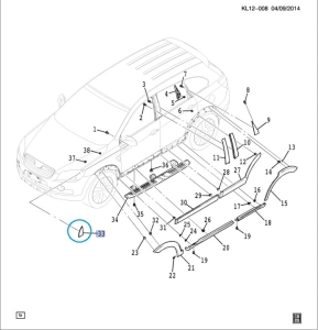 Wykończenie szyby drzwi kierowcy Captiva C140