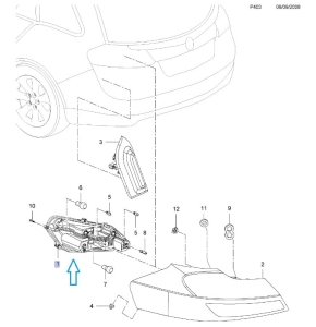 Płytka lampy tylnej Insignia A