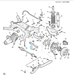 Łącznik tylnego zawieszenia Captiva