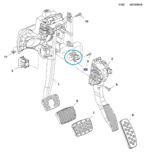 Czujnik położenia pedału hamulca Insignia B