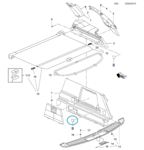 Zaślepka tylnego boczku Insignia A