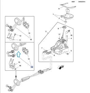 Linki zmiany biegów Insignia A