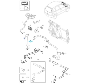 Przewód wodny górny Meriva A 1.3