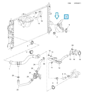 Przewód chłodnicy wylotowy Astra J 