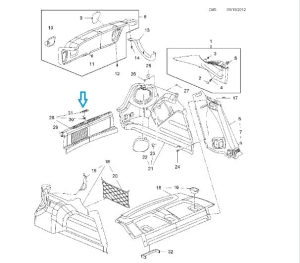 Klapka zaczepu zamka drzwi bagażnikowych 