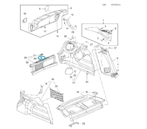Sprężyna klapki tylnego zamka Astra J