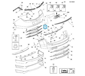 Wkładka tylnego zderzaka Insignia A
