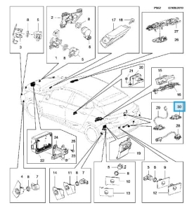 Zaślepka otworu na kamerę cofania Astra K Kombi