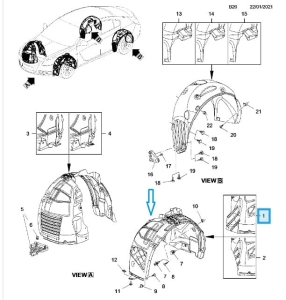 Nadkole przednie lewe  Insignia  A