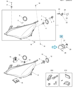 Halogen przeciwmgielny Astra J GTC