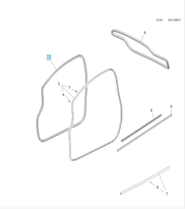 Uszczelka drzwi od strony nadwozia Astra J GTC