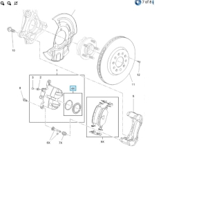 zestaw naprawczy tłoczka zacisku hamulcowego przód insigna b