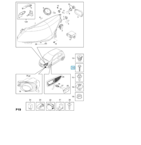 śruba mocowanie reflektora opel corsa d