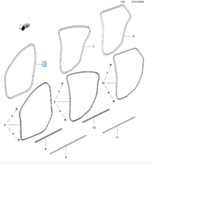 uszczelka wykroju drzwi przód insignia a