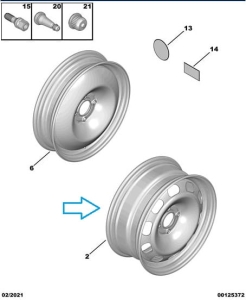 Felga stalowa 16" Corsa F, Mokka od 2021