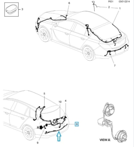 Wiązka zderzaka tylnego Insignia A