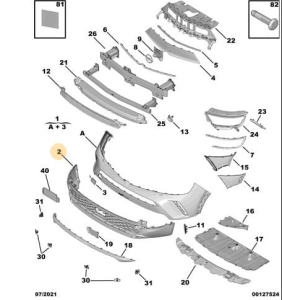 Dolna część zderzaka przedniego Mokka 2021