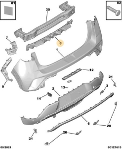 Wspornik tylnego zderzak Mokka 2021