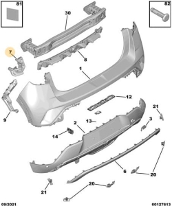 Wspornik zderzaka tylnego Mokka 2021