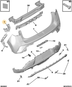 Wspornik zderzaka tylnego Mokka 2021