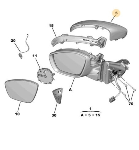 Pokrycie lusterka zewnętrznego Mokka 2021